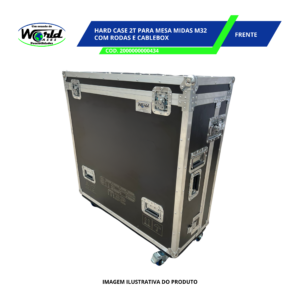 HARD CASE 2T PARA MESA MIDAS M32 - C/RODAS E CABLEBOX