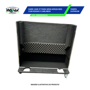 HARD CASE 2T PARA MESA MIDAS M32 - C/RODAS E CABLEBOX - Image 4