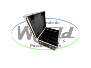 HARD CASE PARA REFLETOR PAR LED SLIM 8UN + CABOS - C/ RODAS E SUPORTE - Image 4